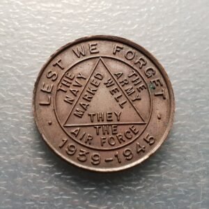 ESCOCIA SCOTLAND MEDALLA MASONICA MASON LODGE WAVERLY II GUERRA M. WWII 25 mm