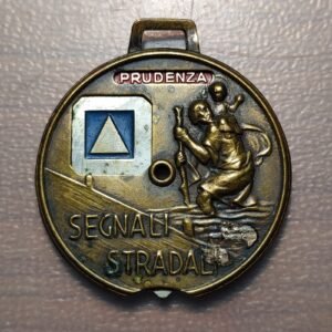 MEDALLA RELIGIOSA SAN CRISTOBAL SEÑALES ESTRADALES RUEDA INTERIOR MOVIL 16g