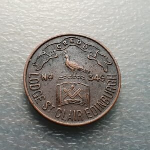 MASON GRAN BRETAÑA ESCOCIA SCOTLAND MEDALLA MASONICA LODGE ST CLAIR EDIMBURGH 25