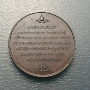 ITALIA AUSTRIA VATICANO PAPAL PONTIFICIO LEON XIII OSPICIO TEUTONICO ROMA 28 mm