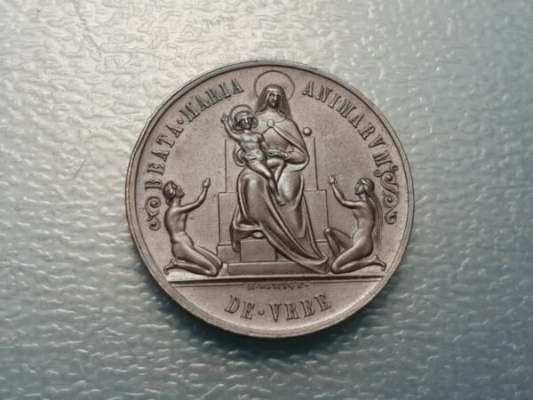 ITALIA AUSTRIA VATICANO PAPAL PONTIFICIO LEON XIII OSPICIO TEUTONICO ROMA 28 mm - Imagen 2