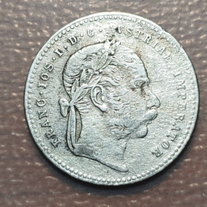 AUSTRIA FRANZ JOSEPH I 20 KREUZER 1869 BC+/MBC-