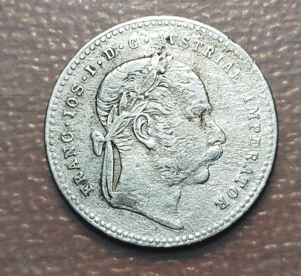 AUSTRIA FRANZ JOSEPH I 20 KREUZER 1869 BC+/MBC-