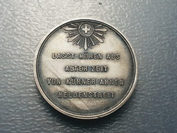 SUIZA SWITZERAND AUSTRIA MEDALLA 500 AÑOS BATALLA DE SEMPACH 1386 1886 34 mm - Imagen 2