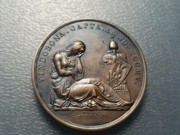 AUSTRIA FRANCIA MEDALLA OCUPACION DE VIENA POR NAPOLEON 1805 42 mm