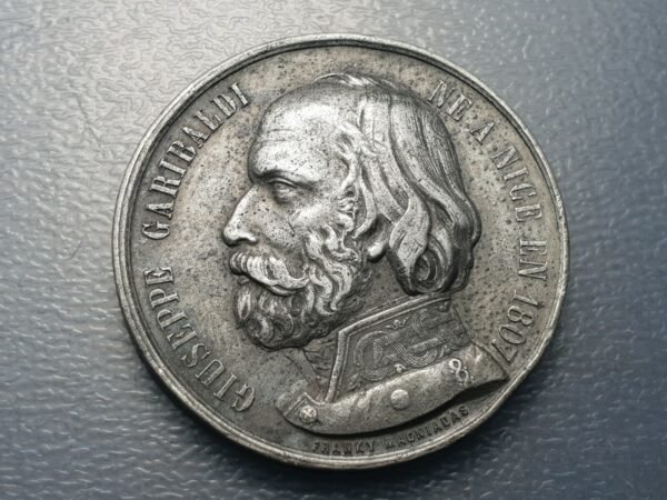 ITALIA GIUSEPPE GARIBALDI GUERRA INDEPENDENCIA UNIFICACION DE ITALIA 1859 50 mm
