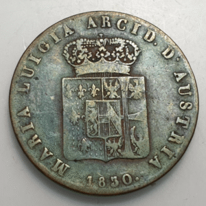 ITALIA PARMA MARIA LUIGIA AUSTRIA MUJER NAPOLEON 5 CENTESIMI 1830 BC+/MBC-