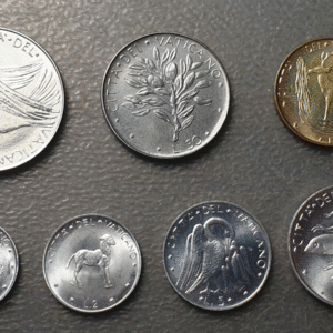 VATICANO PABLO VI SERIE ANUAL MONEDAS 1970  1+2+5+10+20+50+100 LIRE SC UNC