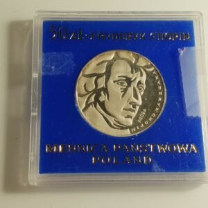 POLONIA 50 ZLOTYCH 1972 FRYDERYK CHOPIN PRUEBA PATTERN ESTUCHE ORIGINAL