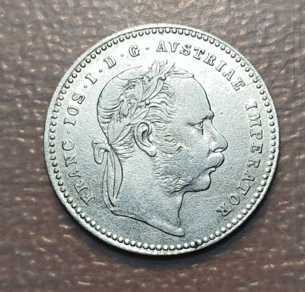 AUSTRIA FRANZ JOSEPH I 20 KREUZER 1868 EBC/EBC+