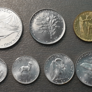 VATICANO PABLO VI SERIE ANUAL MONEDAS 1974  1+2+5+10+20+50+100 LIRE SC UNC