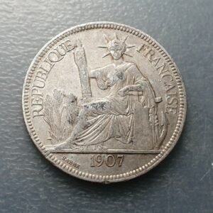 FRENCH INDOCHINA INDOCHINE 1 PIASTRE 1907 A