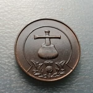 MASON MASONRY GRAN BRETAÑA ESCOCIA SCOTLAND MEDALLA MASONICA 29 mm