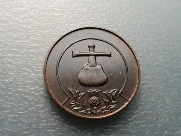 MASON MASONRY GRAN BRETAÑA ESCOCIA SCOTLAND MEDALLA MASONICA 29 mm
