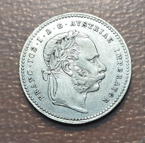 AUSTRIA FRANZ JOSEPH I 20 KREUZER 1868 MBC