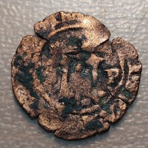 ESPAÑA JUANA & CARLOS SANTO DOMINGO 4 MARAVEDIS IIII F/S-P