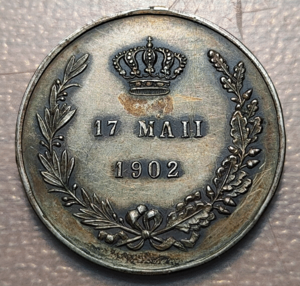 ESPAÑA MEDALLA ALFONSO XIII 17 MAYO 1902 MAYORIA 30mm 10,22g FALTA ANILLA - Imagen 2