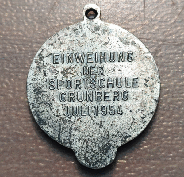 ALEMANIA MEDALLA GRUNBERG ASOC FUTBALL MESSE INAUGURACION ESCUELA DEPORTIVO 1954 - Imagen 2