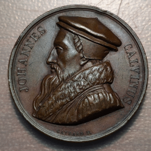 FRANCIA JOHANNES CALVIN CALVINO MEDALLA 1818 42mm 39g