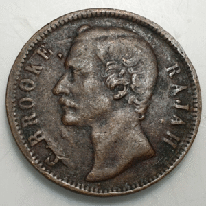 SARAWAK C. BROOKE RAJAH 1 CENT 1870 FALSA DE EPOCA CONTEMPORARY COUNTERFT MBC