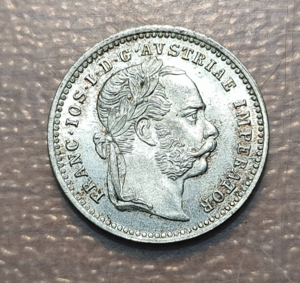 AUSTRIA FRANZ JOSEPH I 10 KREUZER 1872 EBC