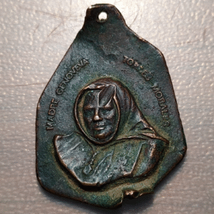 MEDALLA RELIGIOSA MADRE GENOVEVA TORRES MORALES 45x32mm 21,16g DOBLEZ