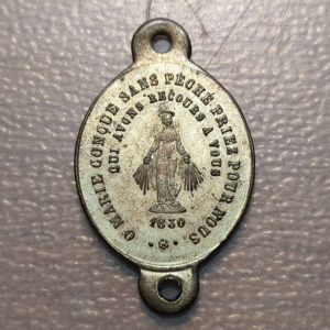 MEDALLA RELIGIOSA SANTA MARIA INMACULADA N S DE LA DELIVRANDE 30x18mm 1,67g