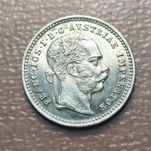 AUSTRIA FRANZ JOSEPH I 10 KREUZER 1872 EBC/EBC+