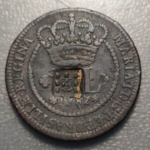 BRASIL BRAZIL 80 REIS 1809 RESELLO SOBRE 40 REIS 1787 KM 290.2