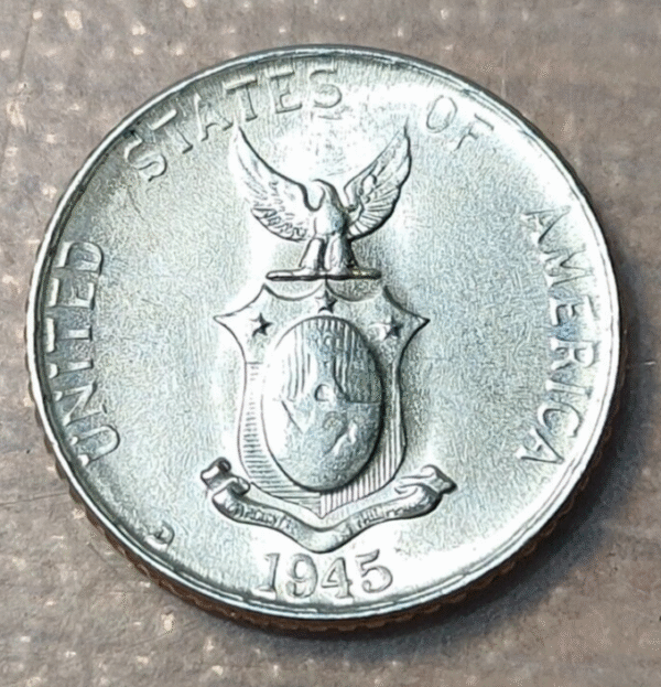 FILIPINAS PHILIPPINES 10 CENTAVOS 1945 D SC UNC
