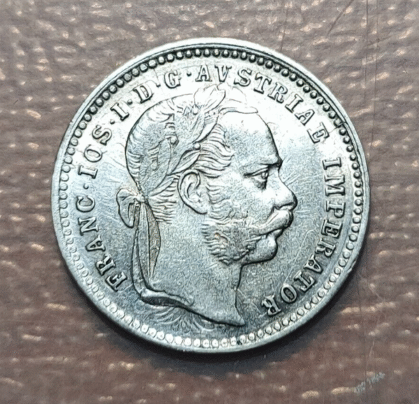 AUSTRIA FRANZ JOSEPH I 10 KREUZER 1872 EBC/EBC+