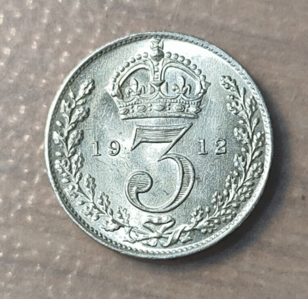 GREAT BRITAIN GRAN BRETAÑA GEORGE V 3 PENCE 1912 SC UNC - Imagen 2