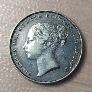 GREAT BRITAIN GRAN BRETAÑA VICTORIA SHILLING 1856 MBC+