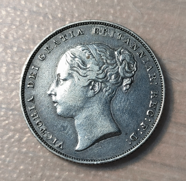 GREAT BRITAIN GRAN BRETAÑA VICTORIA SHILLING 1856 MBC+