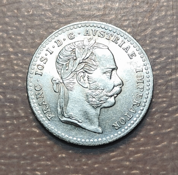 AUSTRIA FRANZ JOSEPH I 10 KREUZER 1872 EBC/EBC+