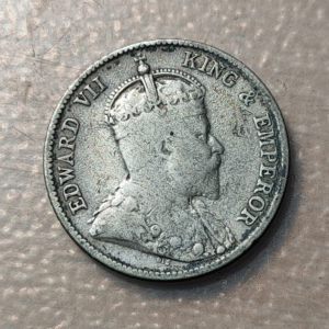 EAST AFRICA & UGANDA EDWARD VII 25 CENTS 1910 H SCARCE ESCASA