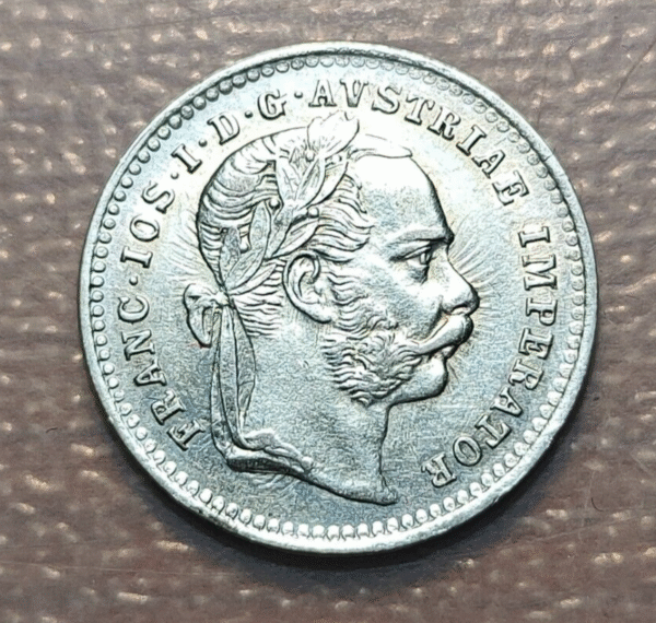 AUSTRIA FRANZ JOSEPH I 10 KREUZER 1872 EBC/EBC+