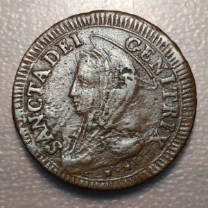 ERROR ESTADOS PAPALES VATICANO PIO VI 5 BAIOCCHI 1796 ERROR 1706 MBC+/EBC ERROR