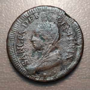 ESTADOS PAPALES VATICANO PIO VI 5 BAIOCCHI 1797 BC+/MBC-