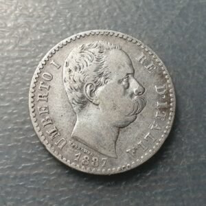 REINO DE ITALIA HUMBERTO I UMBERTO I 2 LIRAS 2 LIRE 1887 MBC-