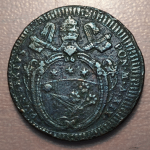 ESTADOS PAPALES VATICANO PIO VI (1775-1799) 2 BAIOCCHI ROMANI ANNO XIX (1794)