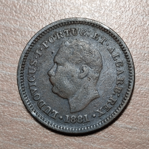 INDIA PORTUGUESA PORTUGUESE INDIA 1/8 TANGA 1881 MBC