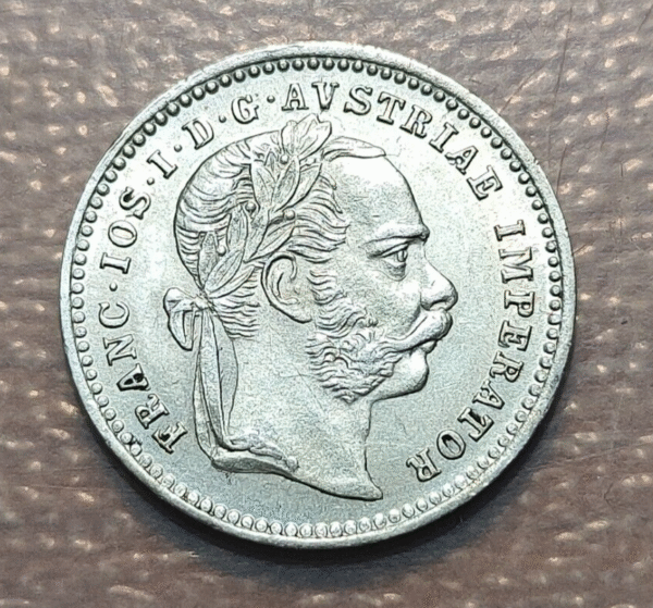 AUSTRIA FRANZ JOSEPH I 10 KREUZER 1872 EBC+