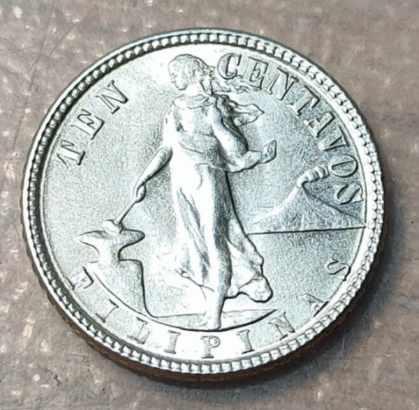 FILIPINAS PHILIPPINES 10 CENTAVOS 1945 D SC UNC - Imagen 2