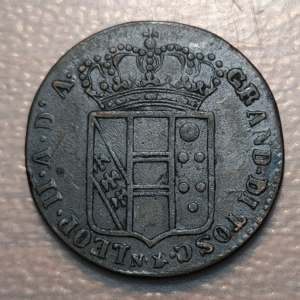 ITALIA TOSCANA LEOPOLDO II 5 QUATTRINI 1830 MBC/MBC+