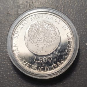 ITALIA REPUBLICA 500 LIRE 500 LIRAS 1986 PROOF