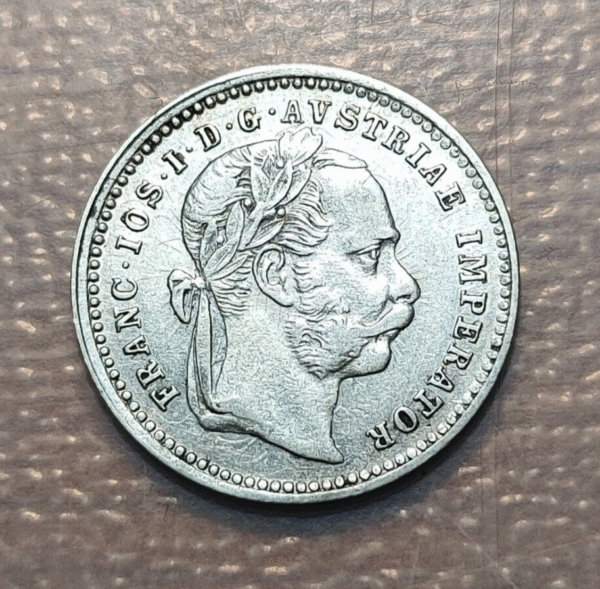 AUSTRIA FRANZ JOSEPH I 10 KREUZER 1872 EBC-