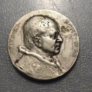 MEDALLA RELIGIOSA PAPA PIO XI / MARIA INMACULADA