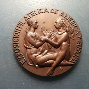 MADRID MEDALLA 1980 ESPAMER `80  EXPOSICION FILATELICA DE AMERICA Y EUROPA 59 mm