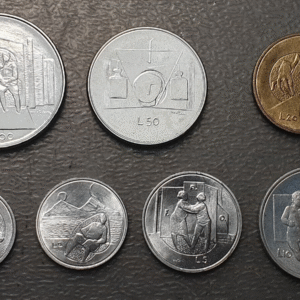 SAN MARINO 1976 SERIE ANUAL MONEDAS  1+2+5+10+20+50+100 LIRE SC UNC